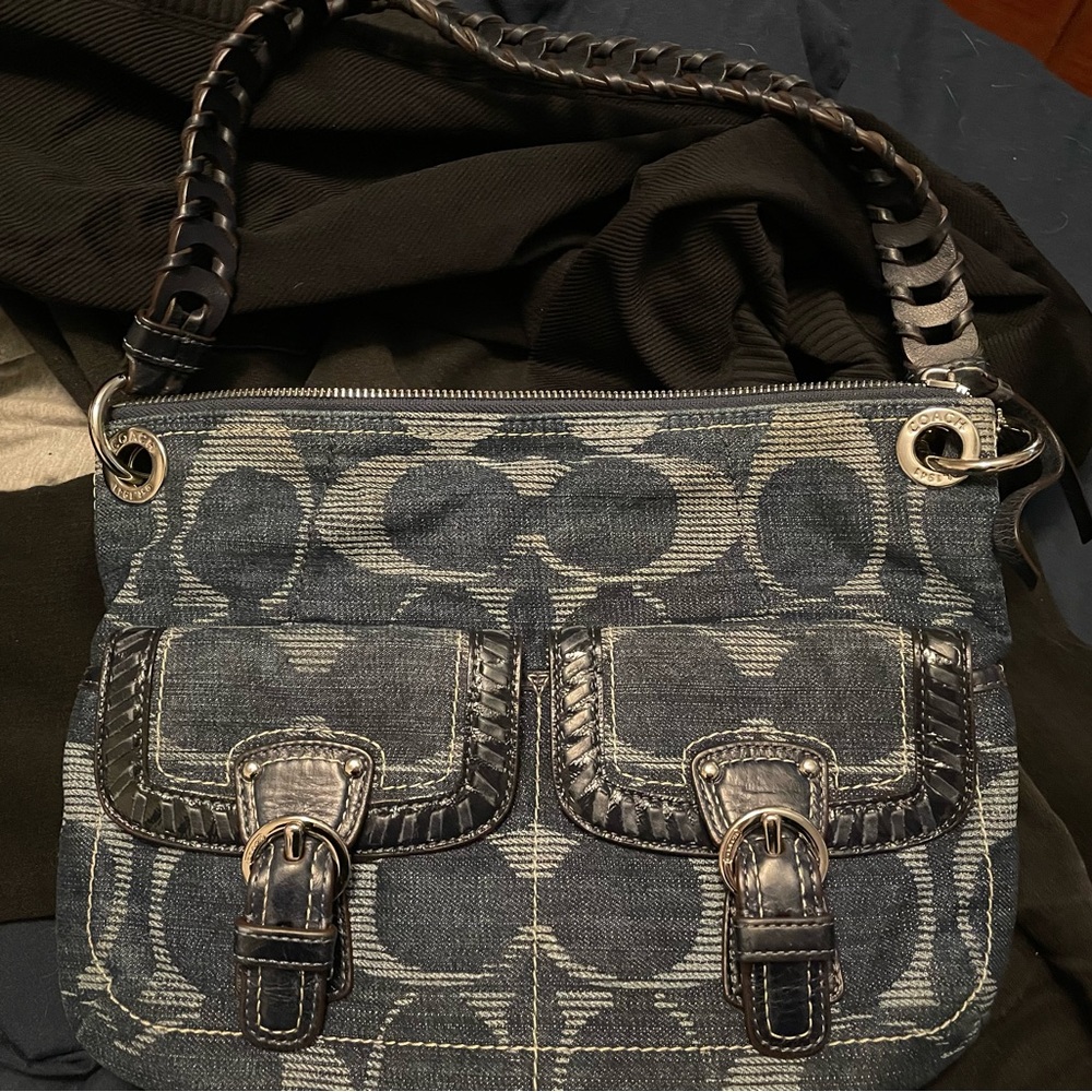 Coach denim pocket bag